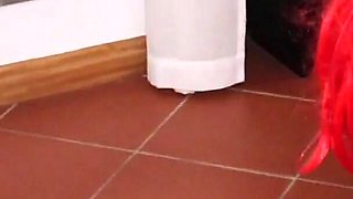 The Italian mistress fucks the slave and pisses in his mouth