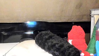 Sexy teen ebony solo toy masturbation