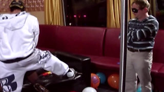 German Stripper Babes Suck Cock on Party