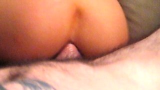 Hot blonde ass getting doggystyle in toilet