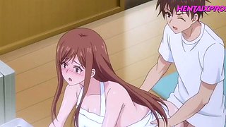 Uncensored Hentai Hot Romantic Sex in the Kitchen