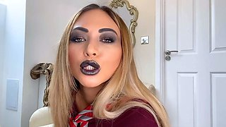 Amateur blonde tattooed babe toying her big cunt