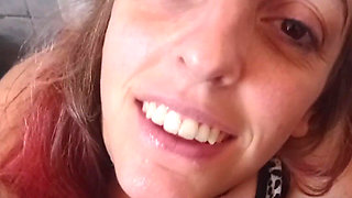 Sucking His Cock While on the Toilet
