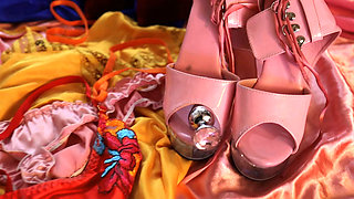 2525Eo - French Amateur, Clothed-Sex, Satin Lingerie, Rimming, Blowjob, Cumshot