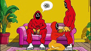 Cuckold Squid Games. Animated Parody of the Squid Game Cartoons Animation