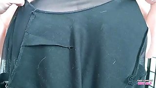 Big Tits MILF Aunty Shows Her Milky Boobs - Homemade BBW Voyeur
