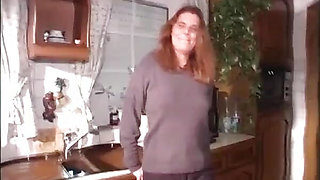 This amazing and very horny sexy slut masturbates her hot pussy after a striptease