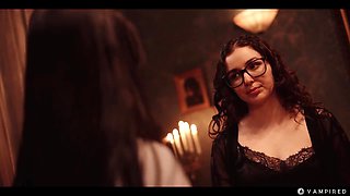 Japanese Asian Vampire Sex - Big Tits Babe Rikako Preyed By Nerdy Leana & Turned Into Lesbian Demon With Leana Lovings And Rikako Katayama