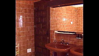 Blonde milf getting banged in the bathroom