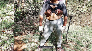 Indian Woman Enjoys Rough Outdoor Fun with Farm Worker - Face Fucked, Anal Sex and Lip Lock Kissing