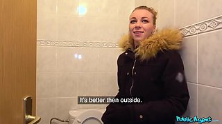 Angel Emily - Multiple Orgasms In Public Toilet