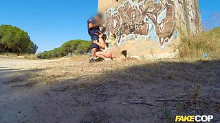 Italian Takes Cop's Cock in Her Arse