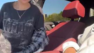Blonde petite teen suck and ride bbc in car I found her at meetxx.com