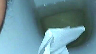 She Peed and Wiped Her Wet, Hairy Pussy