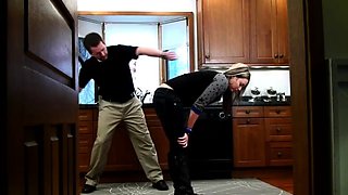 Riley Spanked with Mr. M's Belt