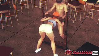 Gwen Tennyson Gloryhole Blowjob - Big Tits & Ass Redhead Takes Massive Cumshot in 3D Hentai