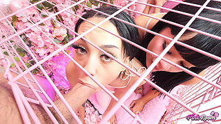 Pink Room Ep.22: Cuties Beca & Bianca Love Cock, Balls, and Ass