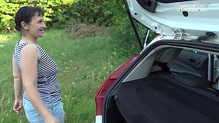 Behind the Scenes of Mature Sissy Seduce to Outdoor Fuck