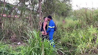 A Worker Passed Through the Park and Received a Blowjob.