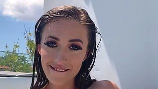 Bareback anal sex with flaming brunettes with big boobs