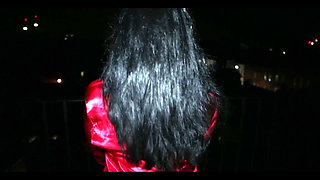 Me Playing with My Beautiful Boobs Outside in the Back Garden