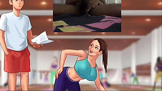 Rubbing my Dick on Yoga Teacher while Helping her