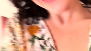 Cumshot wanting amateur MILF wanks cock in POV video