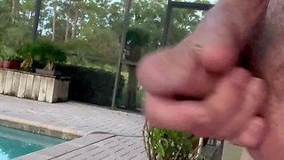 Early Morning Naked Masturbation On The Patio