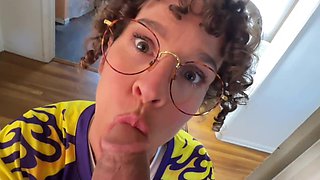 Curly stepmom makes him fuck her instead of his doll