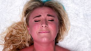 Amateur blonde teen girlfriend toyed and facialized