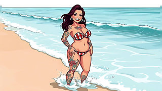 Ai Tattoo Art Curvy Bikini Women