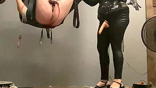 Sissy Handsfree Cums Prematurely in Chastity During Pegging and I Humiliate Him