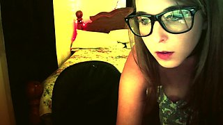 Topless Babe Alli Dancing with Glasses on