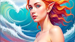 Hentai Anime And Anime Hentai In 31 Nude Images Of 18-year-old Elf Girl In The Waves - 4