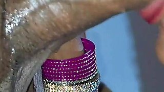 Indian Bhabhi Sucking Brother in Law Big Dick Till Cum in Her Mouth Yummy!