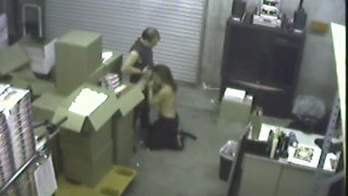 Office whore gets down and dirty suck knob