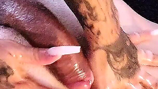 Tight Post-orgasm Handjob From Stepsister, Hot Cumshot