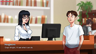 Lucky Pervert Helps Busty Sexy BBW Lonely Neighbor MILF in Her Garden She Tries To Seduce Him - Summertime Saga 04 3D Games