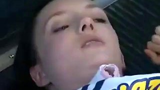 Asian guys fuck white cheerleader on bus