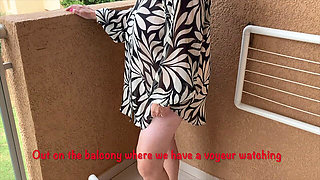 Mrs Mature Feet Posing on the Balcony