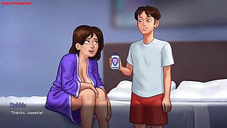 Naughty Dude Hits The Spot With His Hot Sexy Landlady MILF During Sensual Massage -  Summertime Saga 05