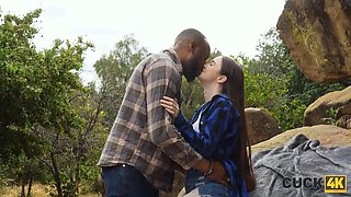 Hot American wife and cuckold husband watch as Woods & Cucks get down and dirty in interracial action