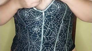 Horny Girlfriend Sticks Anal Plug in Her Ass for Her Lover