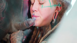 Lily Lu And Nikolaz Zpageti - Hard Anal Fuck For Tattooed Girl - Balls Deep Assfuck For Goth Slut - Atm, Facial 10 Min