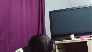 18 Year Old Horny School Girl, Sucks and Ride Cock for a First Time, Her Face Shows Enjoyment with Older Man