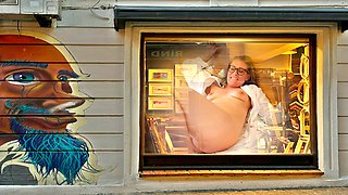Theas enjoying some oral fun at the pleasure shop - erotic art