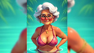 Granny Animation Sticky Mess