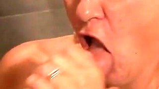 Granny swallows a big load
