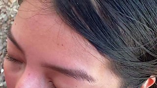 Hot ho gives blowjob and handjob in hot pov scene