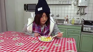 Petite Japanese Step-Sister Seduce Boy to learn to suck